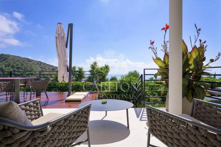 Èze – Villa contemporaine avec vue mer panoramique et terrain plat