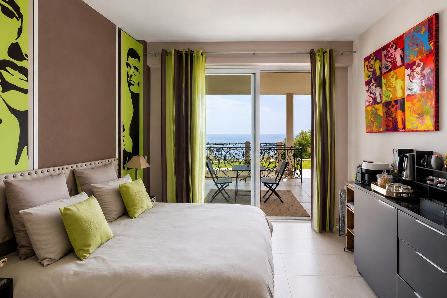 Èze – Villa avec vue mer panoramique, piscines et parcelle constructible indépendante