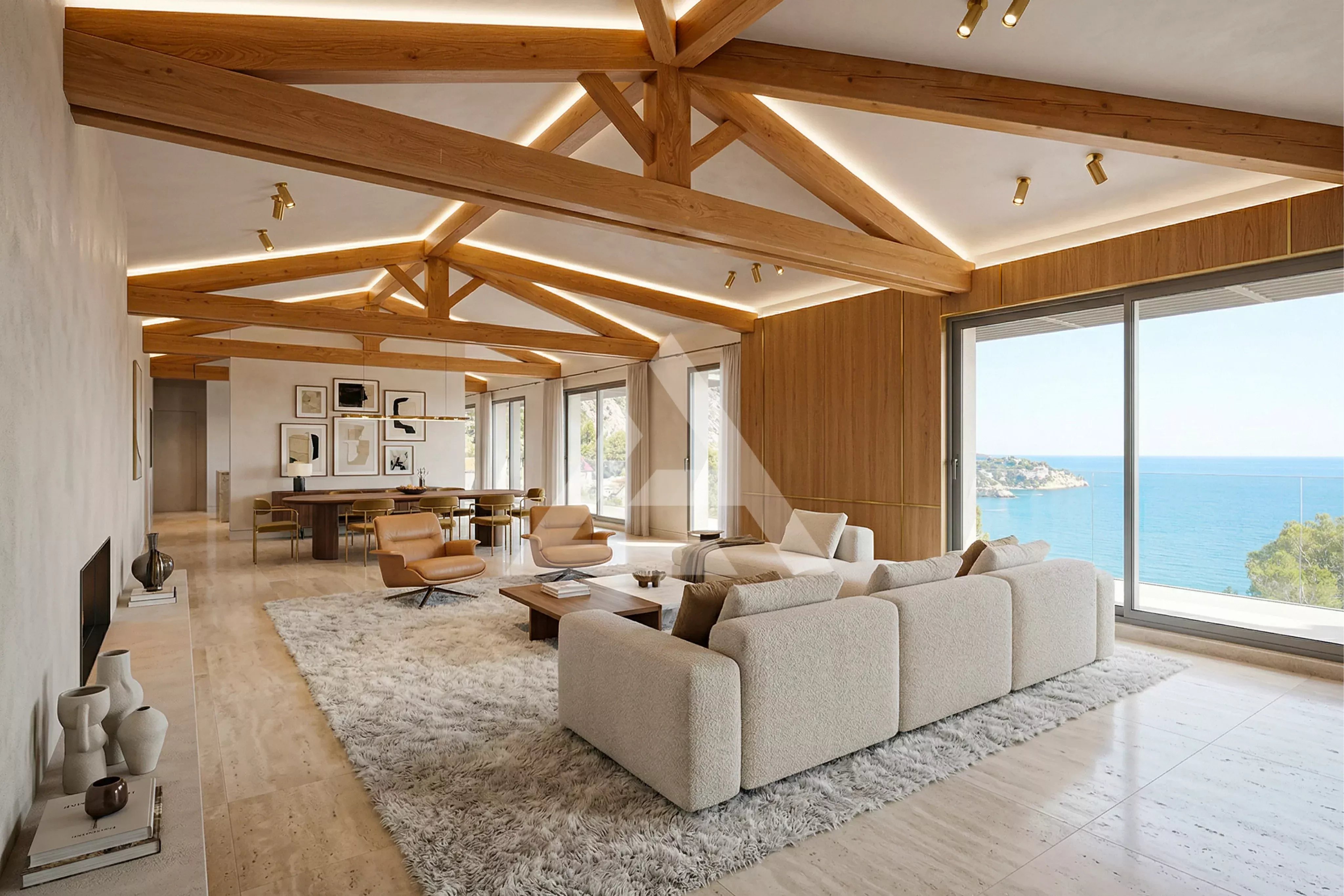 ÈZE BORD DE MER - VILLA CONTEMPORAINE - VUE MER PANORAMIQUE